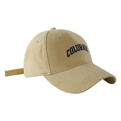Colorado Lettered Baseball Cap for Women, Cream, Wide Brim, 2024