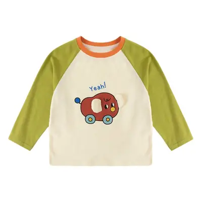 Dudu Home Boys' Long Sleeve T-Shirt Spring Yellow Orange