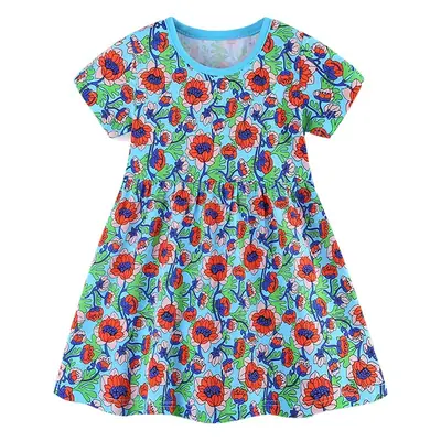 Girls Floral Printed Skirt Summer Wear