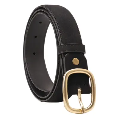 Women's Mint Green Suede Belt with Gold Buckle