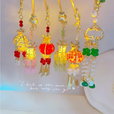 Luminous Palace Lantern Hairpin for Women