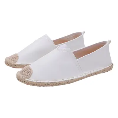 Factory Direct sales fisherman shoes men's Linen straw woven linen loafers sweat-absorbent breathable fashionable all-match leather loafers