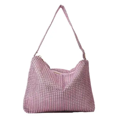 Purple Rhinestone Shoulder Bag for Women