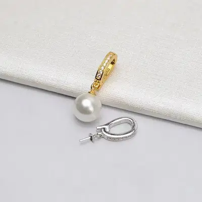 S925 Silver Pearl Pendant Necklace with Universal Buckle