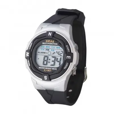XJ-907 Waterproof Digital Sports Watch Black