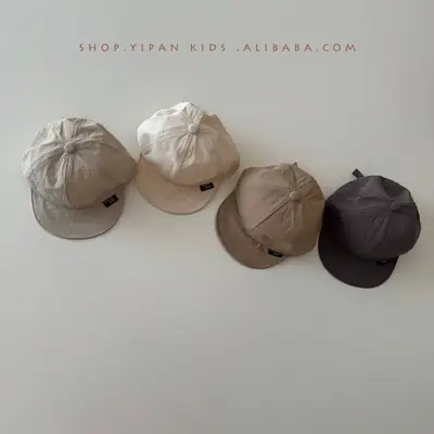 Beige Spring Sun Hat for Kids 2025