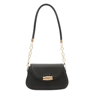 Women's Brown Leather Crossbody Bag with Gold Clasp