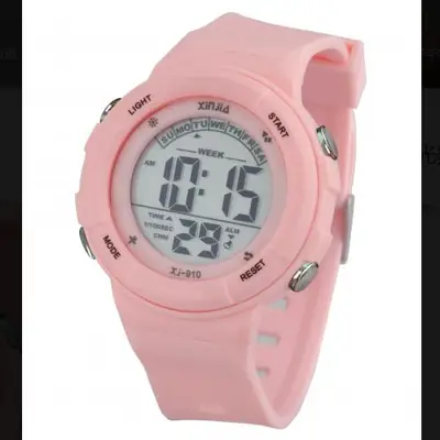 Pink Digital Watch with Luminous Display