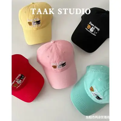 Japanese Cat Puppies Cap for Girls Spring Summer