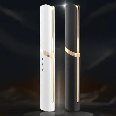 Electric Rechargeable Eyelash Curler with Gold Finish
