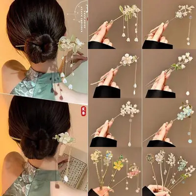 Antique Walking Tassel Hairpin Women's Hanfu Style