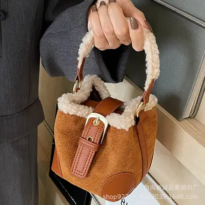 Retro Matte Wool Handbag for Women 2026