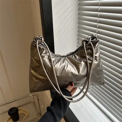 Black Cotton Shoulder Bag for Women 2024