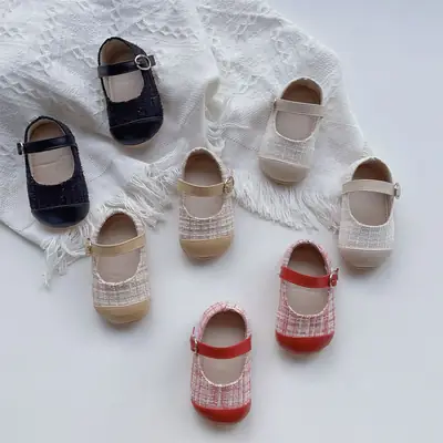 2024 Spring and Autumn new men's and women's baby walking shoes cotton new toddler shoes baby girls' single shoes non-slip