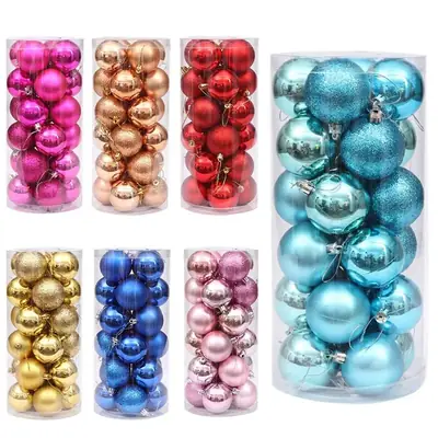 24cm Red Christmas Ball Decorative Ceiling Ball