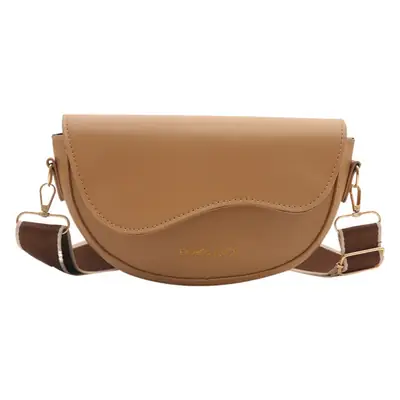 Women's Black Saddle Crossbody Bag with Large Capacity