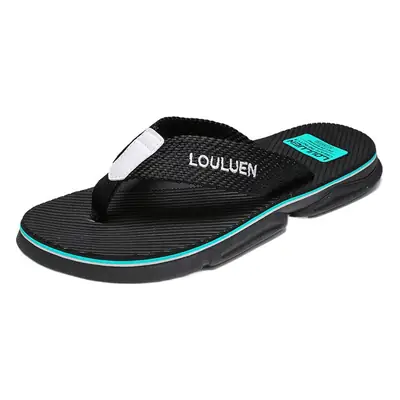 Men's Black Neon Sole Flip-Flops 2026 Summer