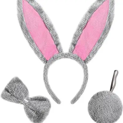 Pink Easter Bunny Ears Headband for Cosplay Costume