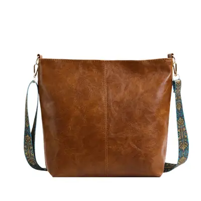Women's Ethnic Wide Strap Bucket Bag 2024