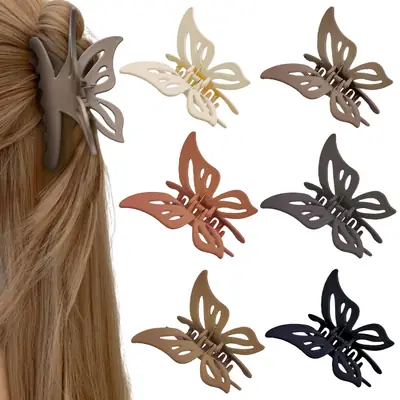 European Butterfly Hairpin Clip for Women Retro Elegant 3D Design