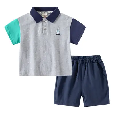 Summer Boys Polo Shirt Navy Green Grey 2026