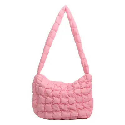 White Bubble Plaid Crossbody Bag 2024 Winter