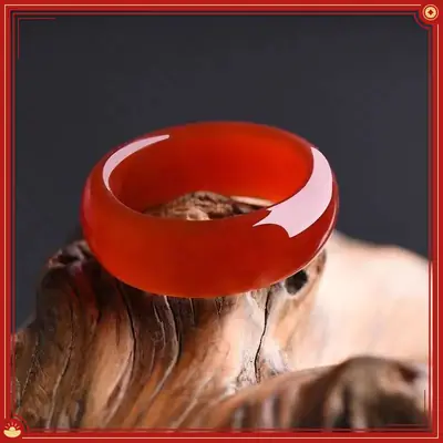 Jade Agate Ring Clear White Multi Color for Men Women