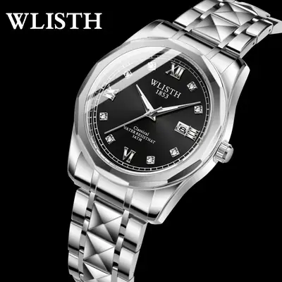 Wristwatch Men Stainless Steel Luminous Quartz Waterproof