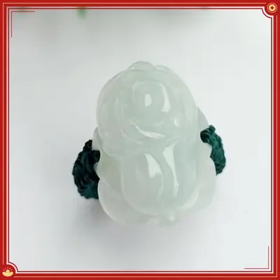 White Jade Cabbage Adjustable Ring for Women