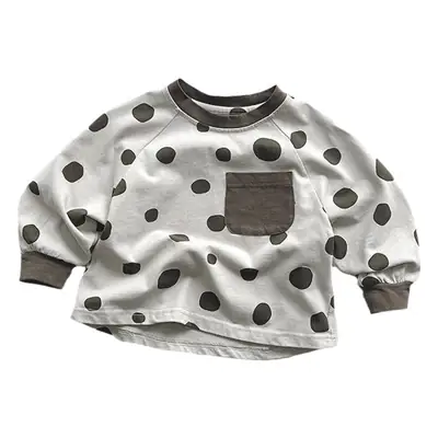 Girls Polka Dot Long Sleeve T-Shirt 2026 Spring