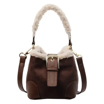 Korean Style Plush Shoulder Bag for Women 2024