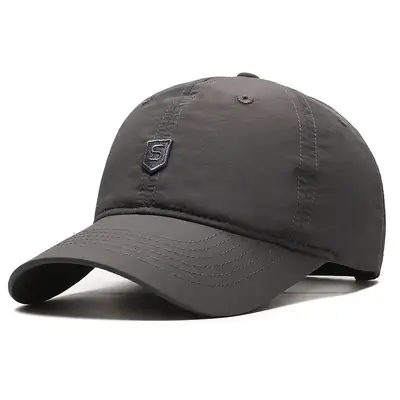 Men's Beige Logo Baseball Cap with Brand Embroidery