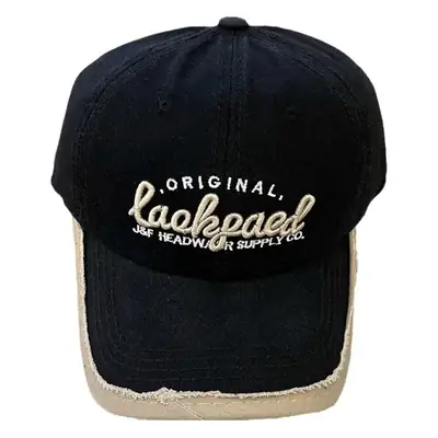 Women Black Embroidered Peaked Cap Spring Fashion