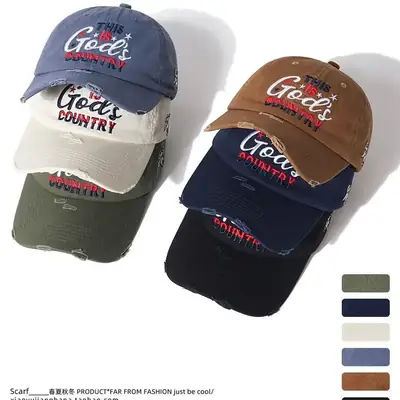 Japanese Retro Embroidered Baseball Caps for Women Men