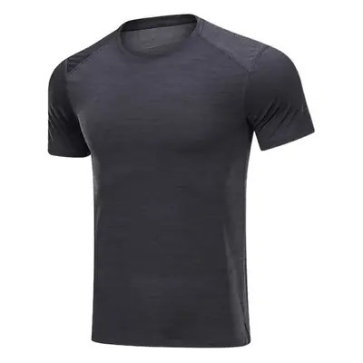 Men Grey Mesh T-Shirt Quick Dry Sports Top