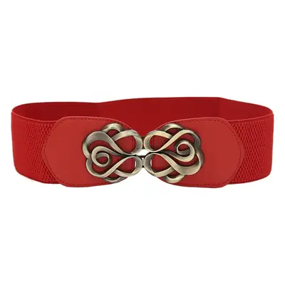 Rose Buckle Belt for Women Retro Waistband Decorative Skirt Coat
