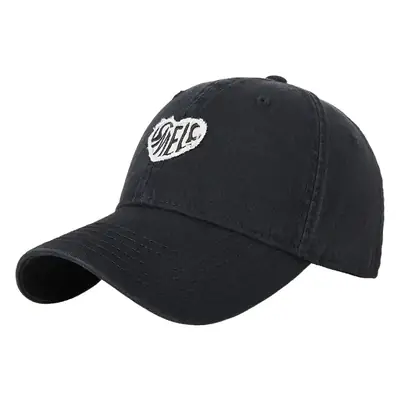 Washed Retro Embroidered Couple Cap Beige