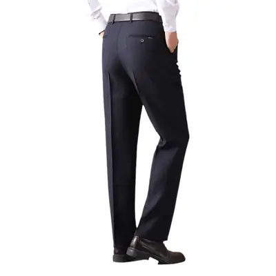 Dark Gray Fleece Lined Dad Pants for Men