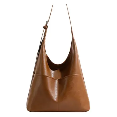 Vintage Women's Black Leather Shoulder Bag 2024