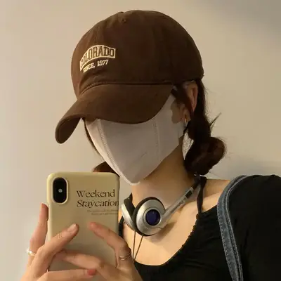 Women's American Retro Baseball Cap with Wide Brim