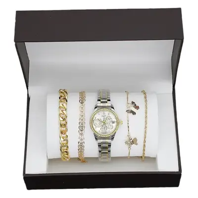 4PC Women's Luxury Watch Set with Diamonds