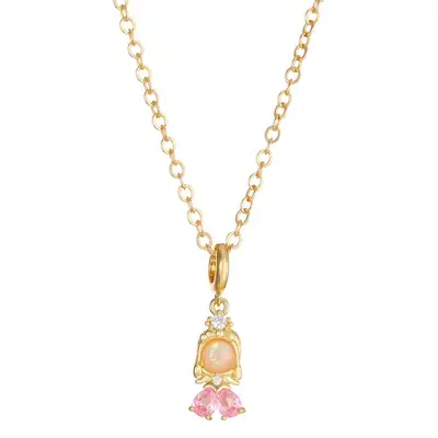 European & American Cross-Country Elegant Fairy Tale Princess Sweet Necklace with Zircon Pendants