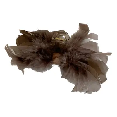 Black Feather Hairpin for Women High End Fashion