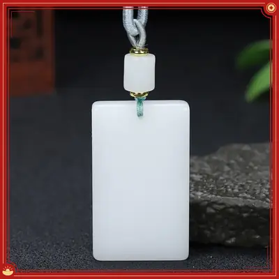 White Jade Peace & Safety Necklace for Men Women
