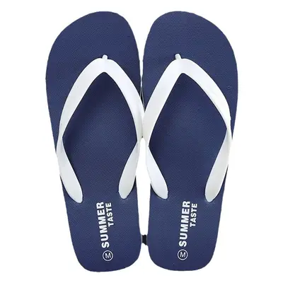 Men Blue Gray Summer Flip Flops Sandals Shoes