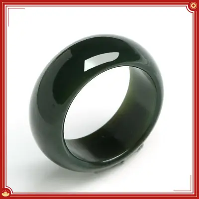 Green Jade Ring for Men Vintage Fashion Couple