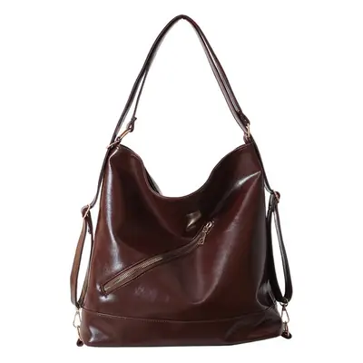 Retro Brown Leather Crossbody Bag for Women 2023