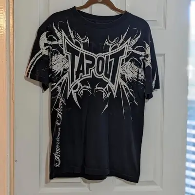 Men Retro Printed T-Shirt White Short Sleeve