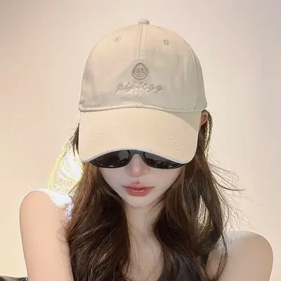 Women Sun Hat Red Peaked Cap UV Protection