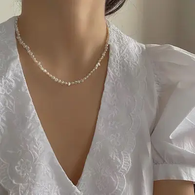 S925 Pearl Clavicle Necklace for Women